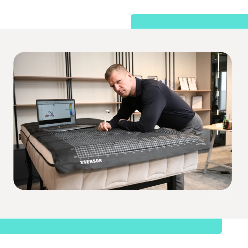 Badanie na macie tensometrycznej materaca Czakalaka & Rucken