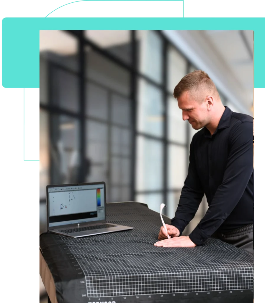 Badanie materaca na macie tensometrycznej